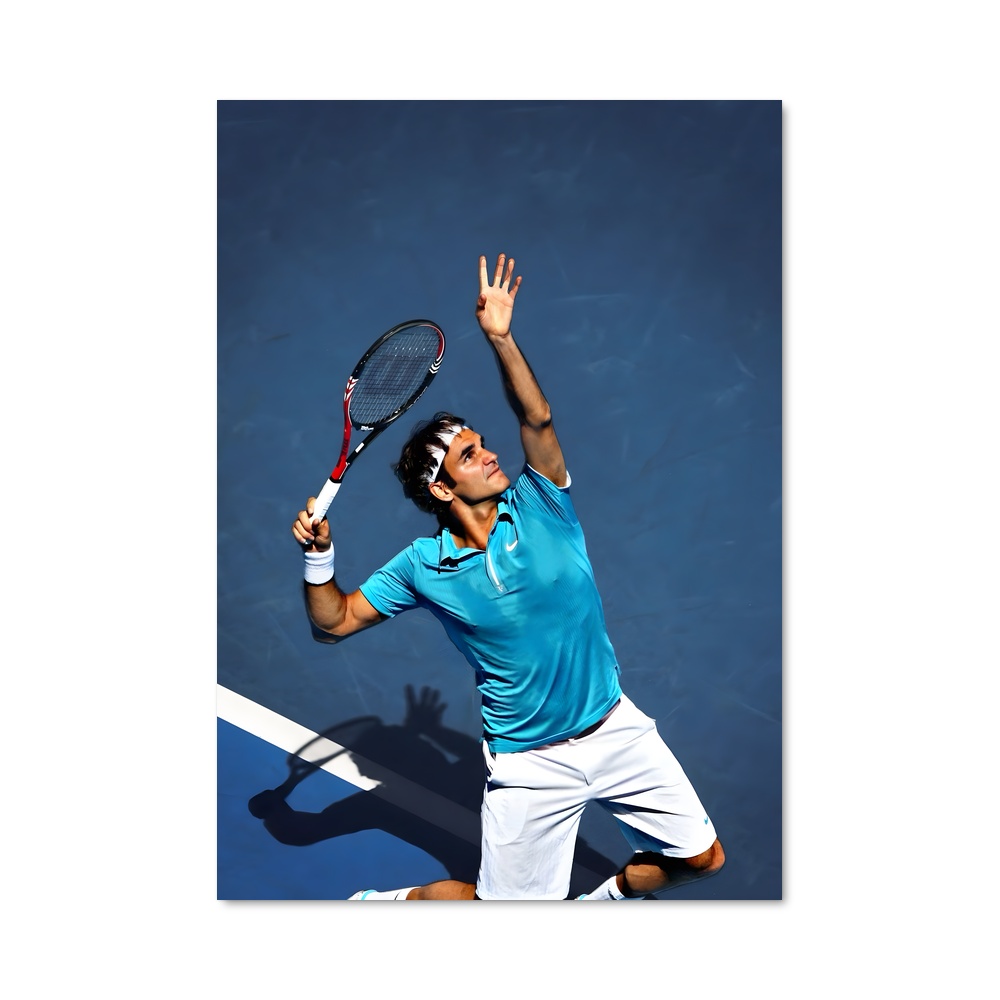 Poster Roger federer blancs